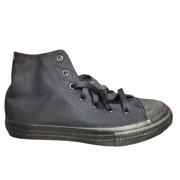 Converse Chuck Taylor All Star Black Canvas Shoes Sneakers 3S121 Boy’s Youth 3 - Picture 3 of 8